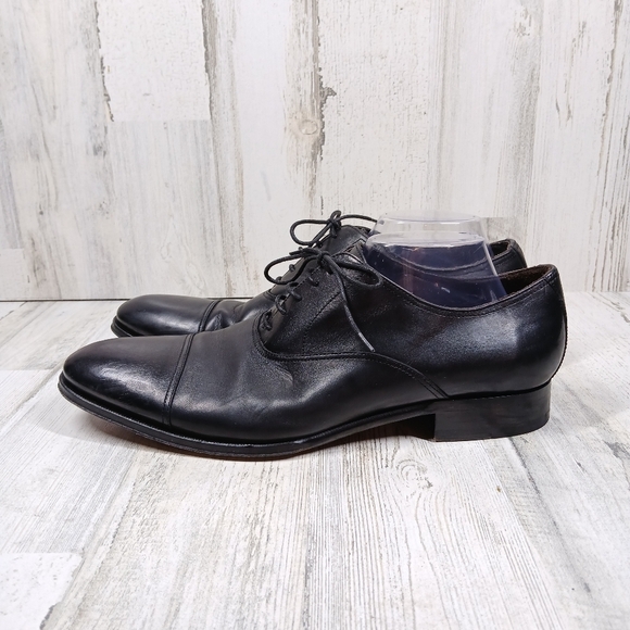 To Boot New York Adam Derrick Black Leather Lace Up Dress Shoes #232 - Picture 1 of 12